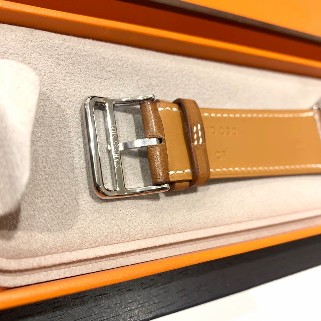 HERMES エルメス Apple Watch レザーベルト ゴールド シンプルトゥール