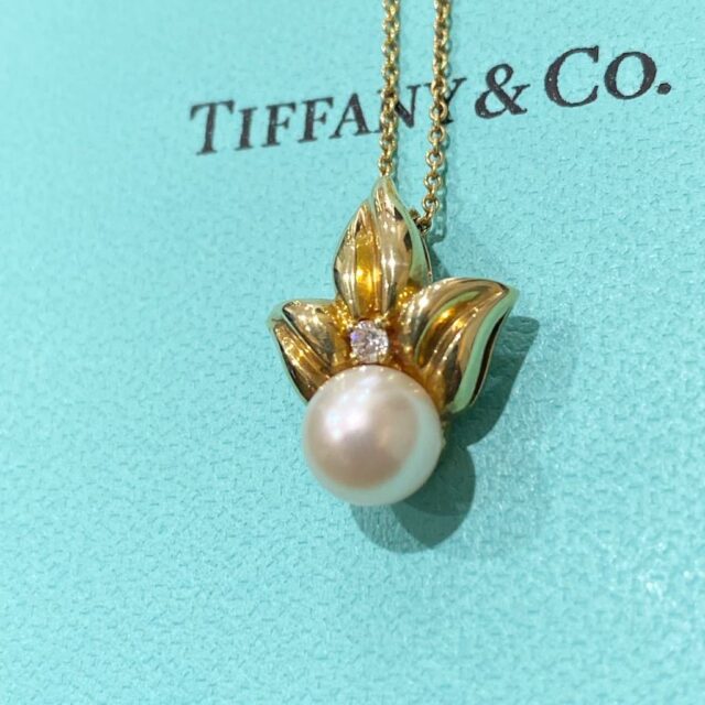 Tiffany&Co. ティファニー 天然パール ダイヤモンド アコヤ真珠 K18