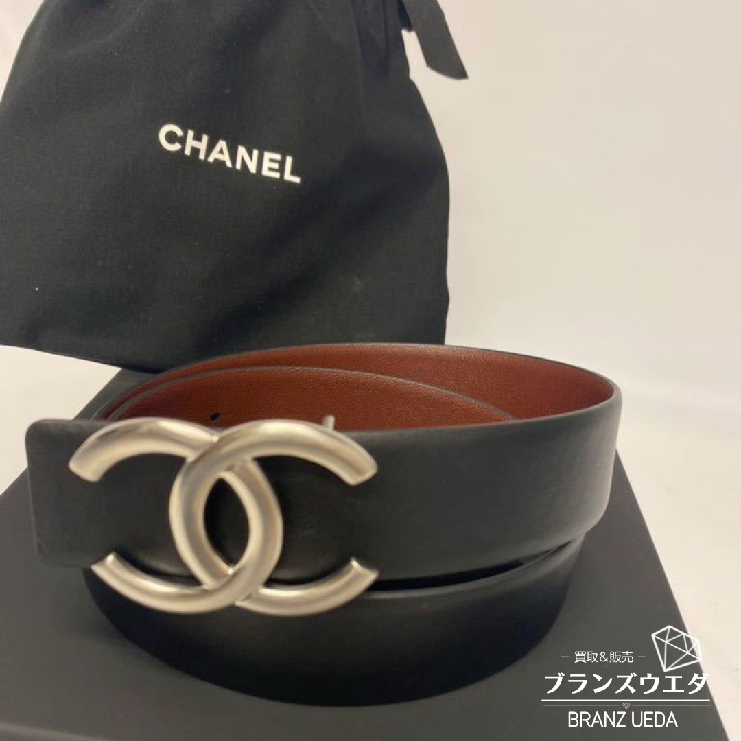 CHANEL シャネル ココマーク CC カーフ ベルト 箱/国内正規購入品 ...