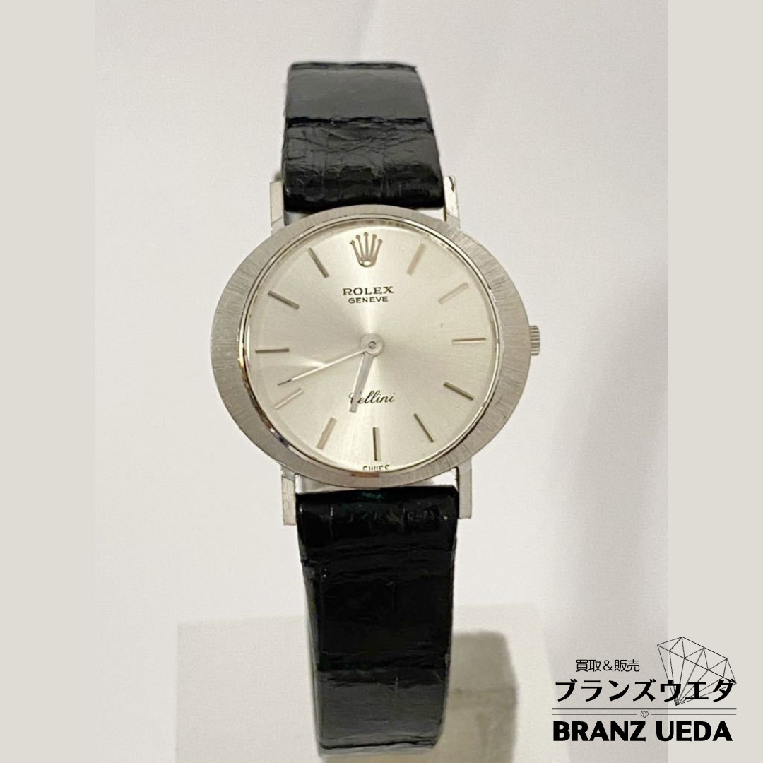 ROLEX ロレックス WG チェリーニ 3653 Cal.1600 純正尾錠 手巻 シルバー文字盤 ドレスウォッチ