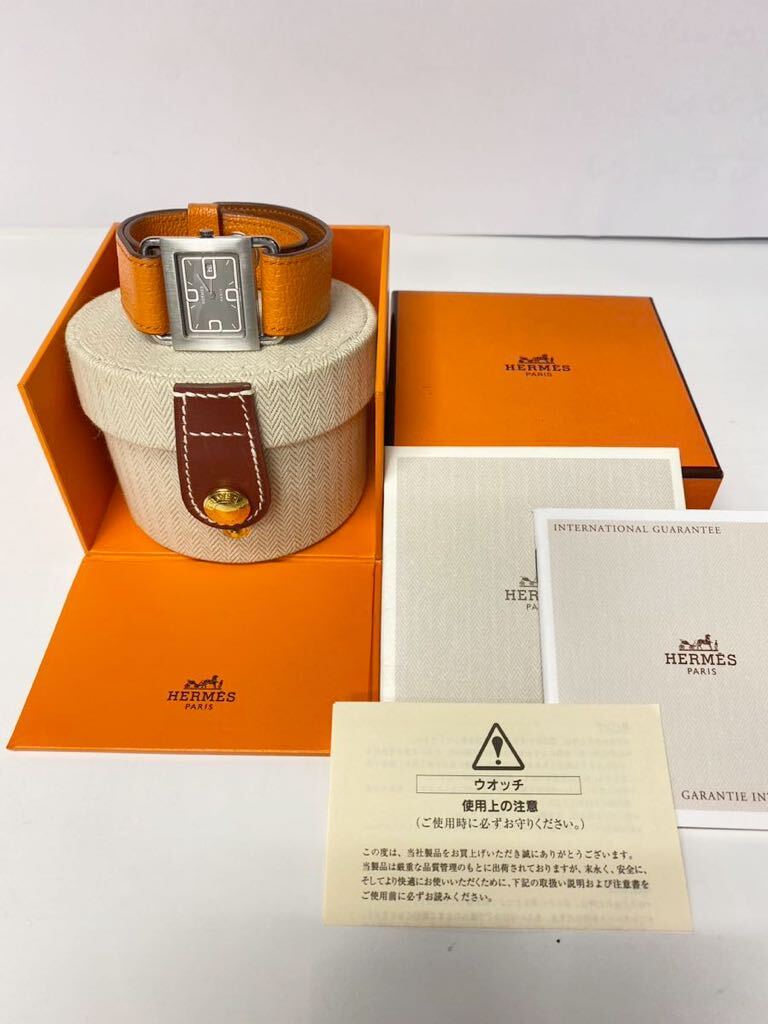 美品 HERMES エルメス BA1.510 バレニア デイト クォーツ レディース 腕時計