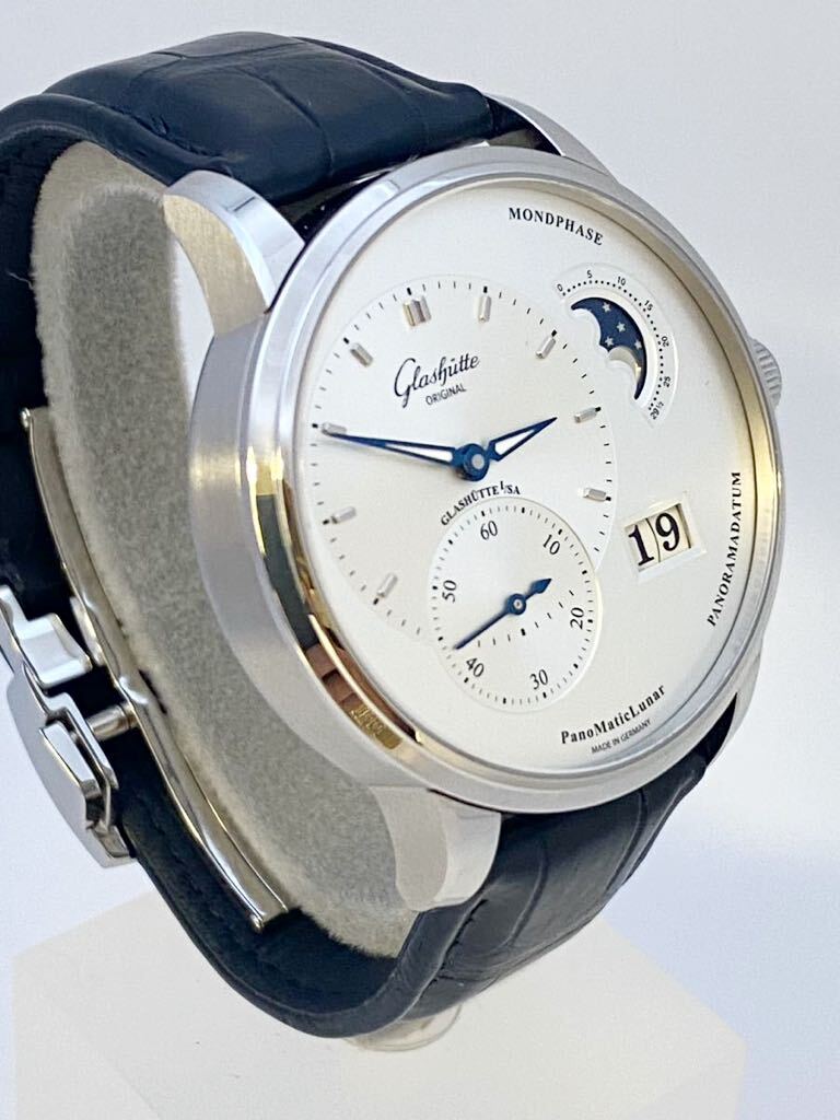 極美品・2024製 GLASHUTTE ORIGINAL グラスヒュッテ オリジナル パノマティック ルナ SS 箱/保